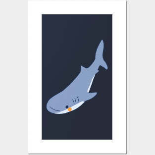 Cute white Shark Posters and Art